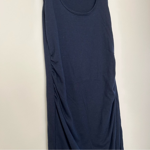 Ribbed Tank Dress in Navy Blue - Picture 4 of 11